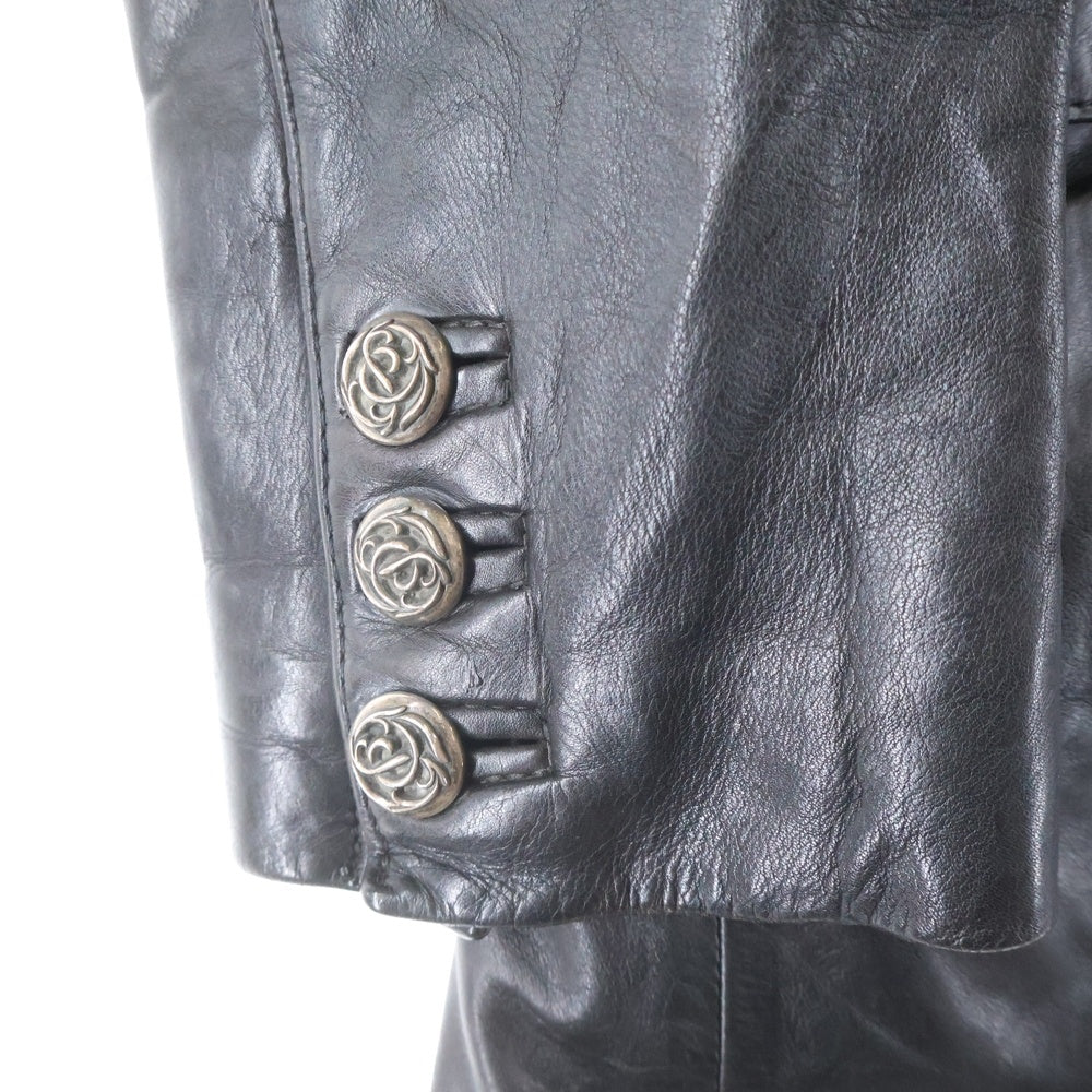 CHROME HEARTS(クロムハーツ) フローラルボタン3B レザーテーラードジャケット
