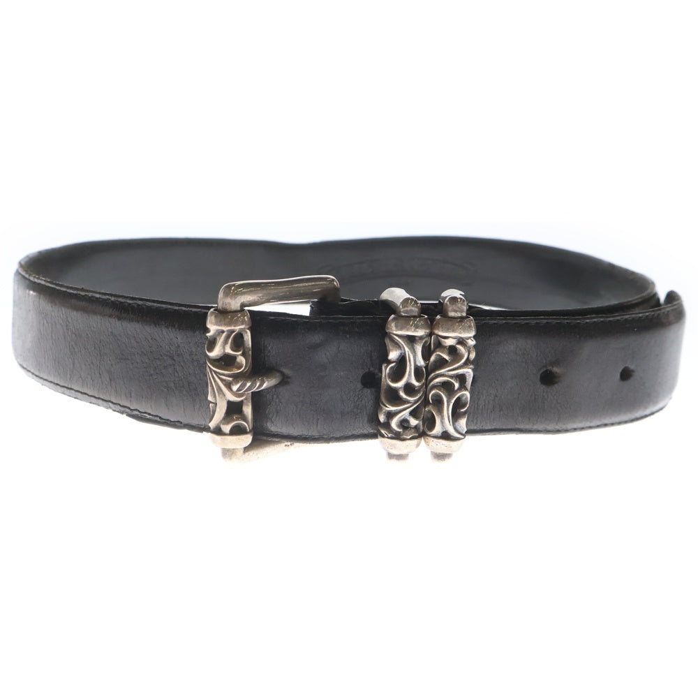 CHROME HEARTS(クロムハーツ) BLT ROLLER 3PC 1.5inch 3PCローラーバックル レザーベルト ブラック