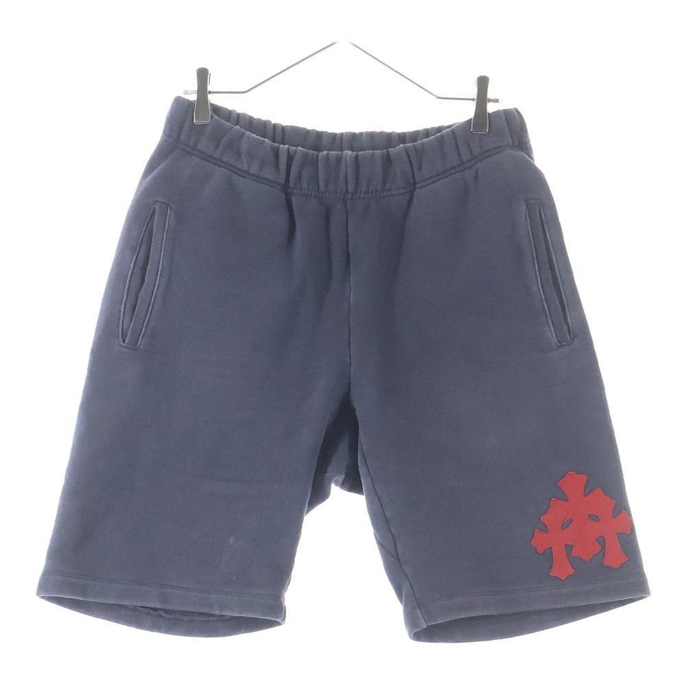 CHROME HEARTS(クロムハーツ) Y NOT CEMETERY CROSS PATCH SWEAT SHORTS レザーセメタリークロスパッチ スウェットショーツ ハーフパンツ