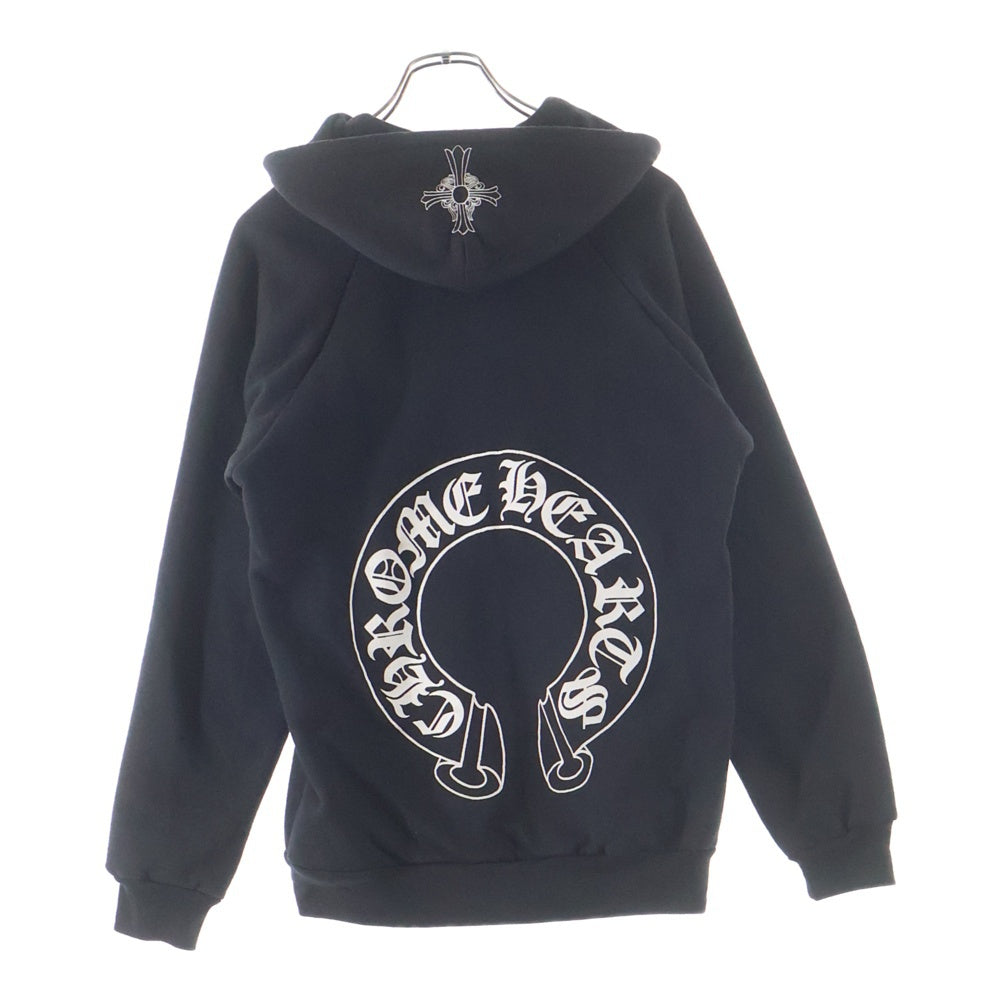 CHROME HEARTS(クロムハーツ) OLD SWTSHRT HD ZIP オールド バックホースシュープリント 裏地サーマル ジップアップパーカー