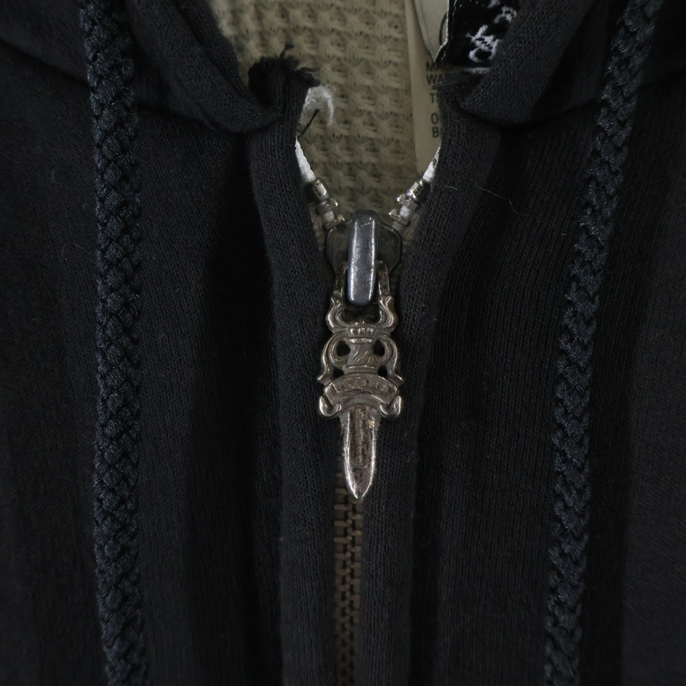 CHROME HEARTS(クロムハーツ) OLD SWTSHRT HD ZIP オールド バックホースシュープリント 裏地サーマル ジップアップパーカー