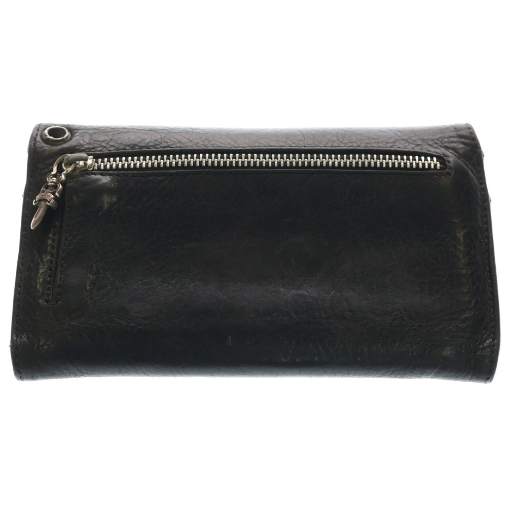 CHROME HEARTS(クロムハーツ) WAVE ウェーブ レザーウォレット 財布 ブラックBCA375