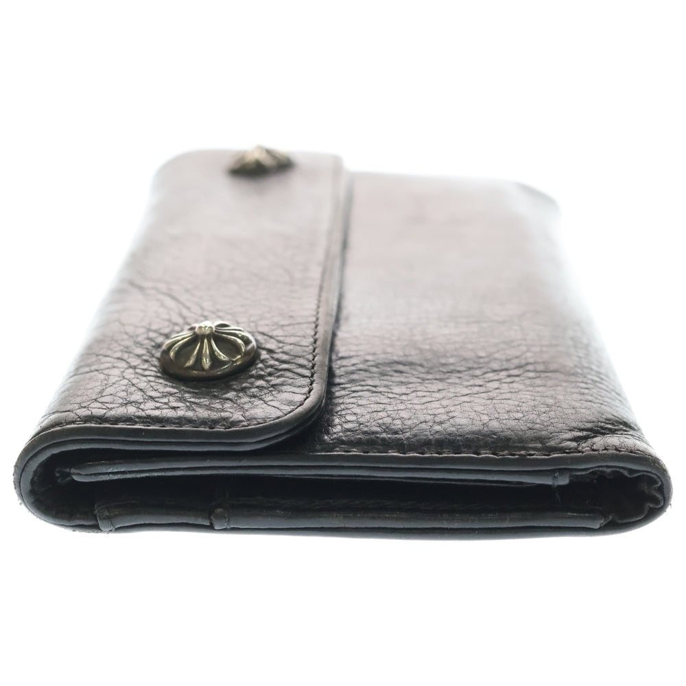 CHROME HEARTS(クロムハーツ) WAVE ウェーブ レザーウォレット 財布 ブラックBCA375