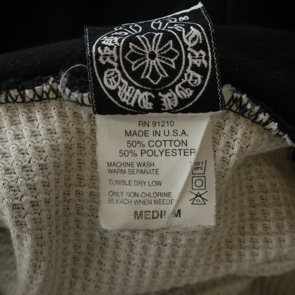 CHROME HEARTS(クロムハーツ) OLD SWTSHRT HD ZIP スクロールラベルプリント 裏地サーマル ジップアップパーカー