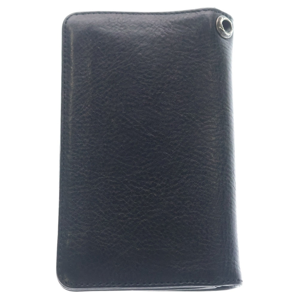 CHROME HEARTS(クロムハーツ) 1ZIP CROSS PATCH 1ジップ クロスパッチ付きクロスボタンレザーウォレット財布