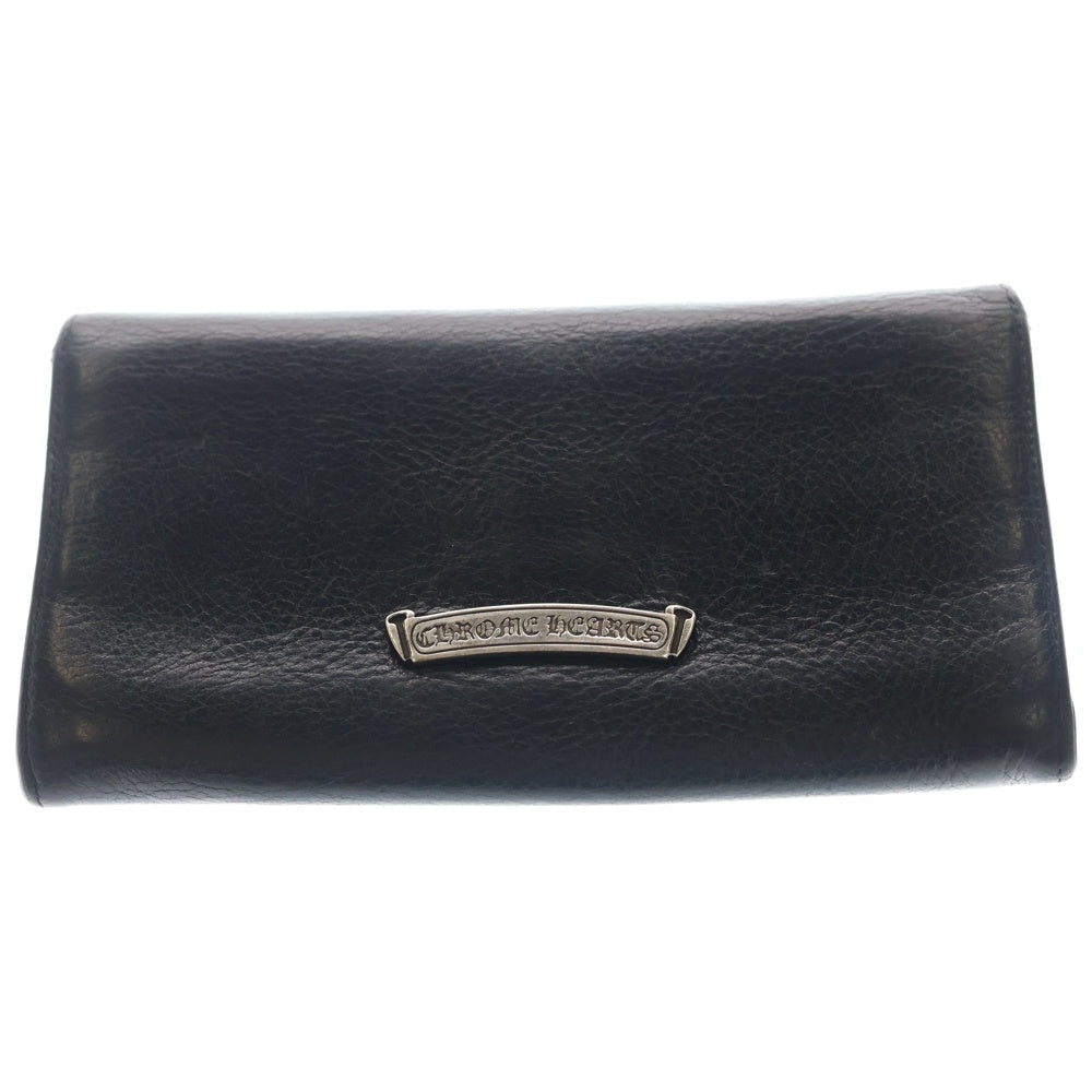 CHROME HEARTS(クロムハーツ) JUDY CROSS BALL ジュディ クロス ボール ボタン レザーウォレット 長財布 ブラック