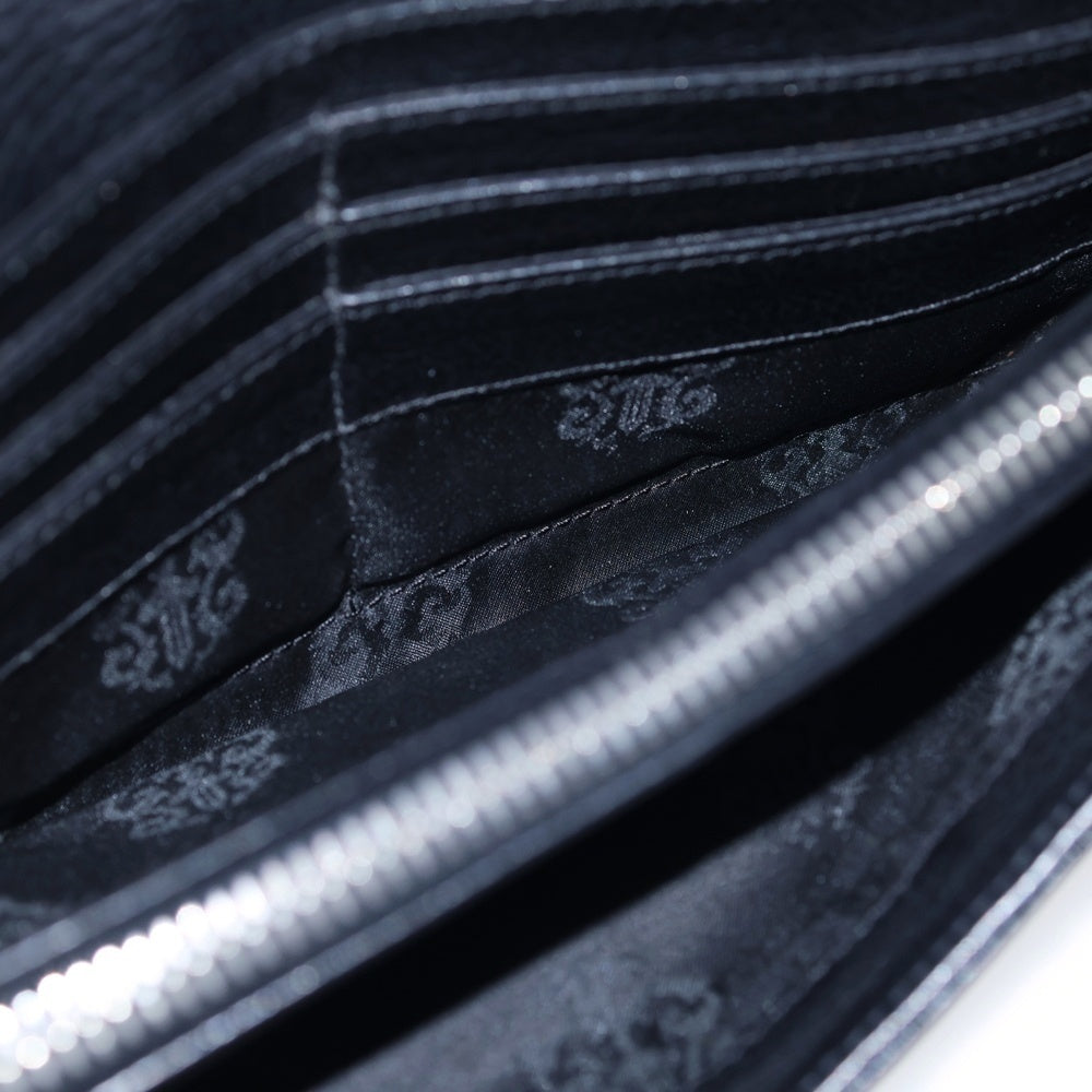 CHROME HEARTS(クロムハーツ) JUDY CROSS BALL ジュディ クロス ボール ボタン レザーウォレット 長財布 ブラック