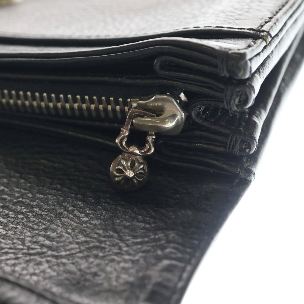 CHROME HEARTS(クロムハーツ) JUDY CROSS BALL ジュディ クロス ボール ボタン レザーウォレット 長財布 ブラック
