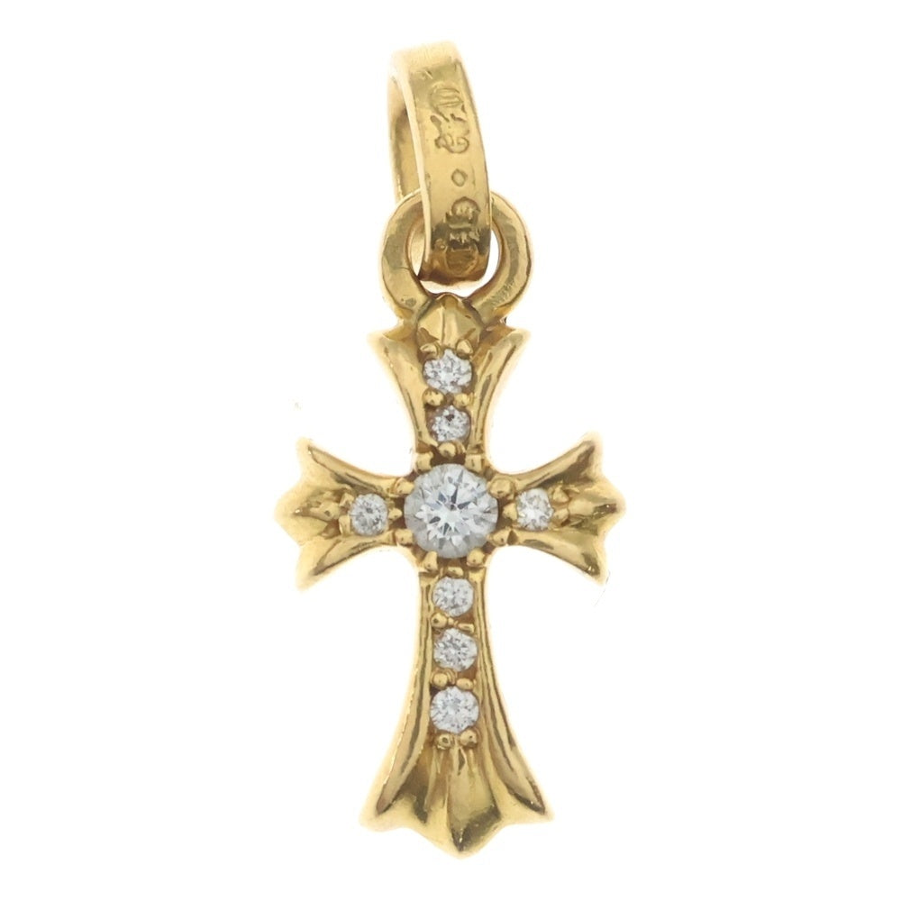CHROME HEARTS(クロムハーツ) 22K CRS BBYFAT P/DIA ベイビーファットクロス PAVEダイヤ ペンダントトップ ゴールド BCA035
