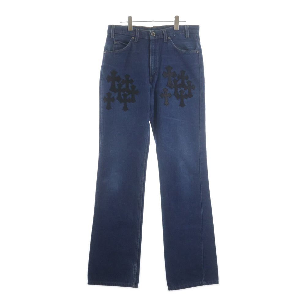 CHROME HEARTS(クロムハーツ) ×LEVI'S U VNTG JEAN BLU ORNG TAB 517 クロスパッチ付きウォッシュドデニムパンツ