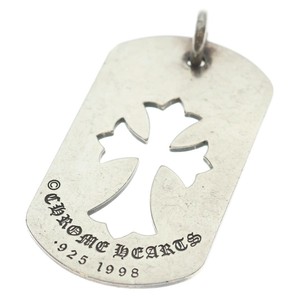 CHROME HEARTS(クロムハーツ) D TAG LRG CO CRS カットアウトクロスドッグタグ ラージ ペンダントトップ シルバー BCA239