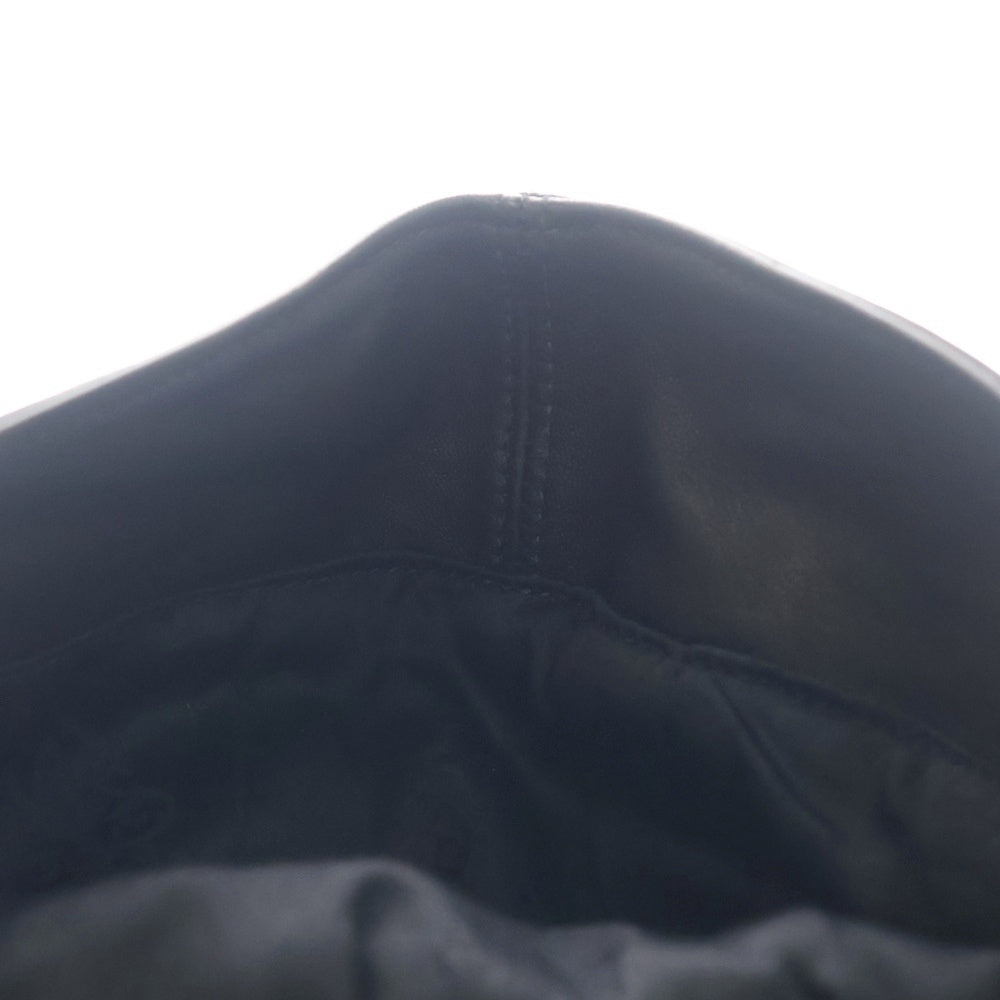 CHROME HEARTS(クロムハーツ) クロスパッチレザーバンダナ巻きキャップ ドゥーラグ ブラック