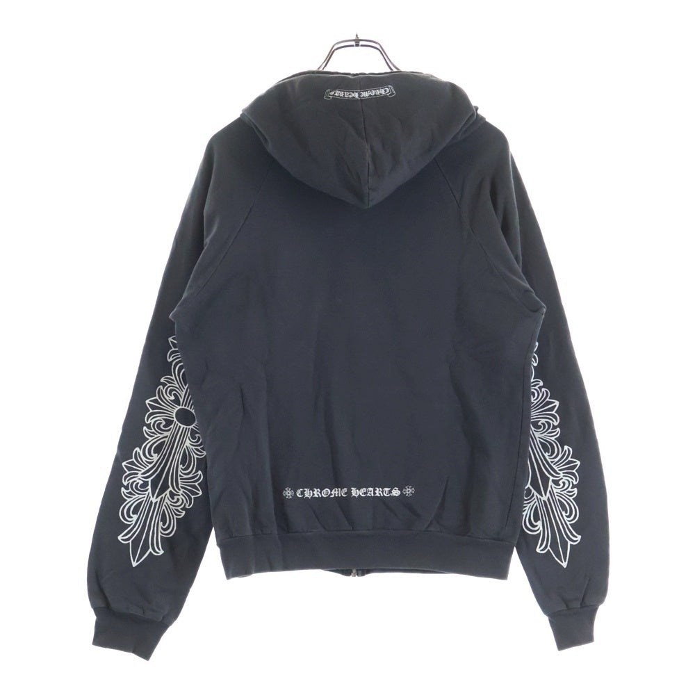 CHROME HEARTS(クロムハーツ) OLD SWTSHRT HD ZIP 袖フローラルジップアップパーカー