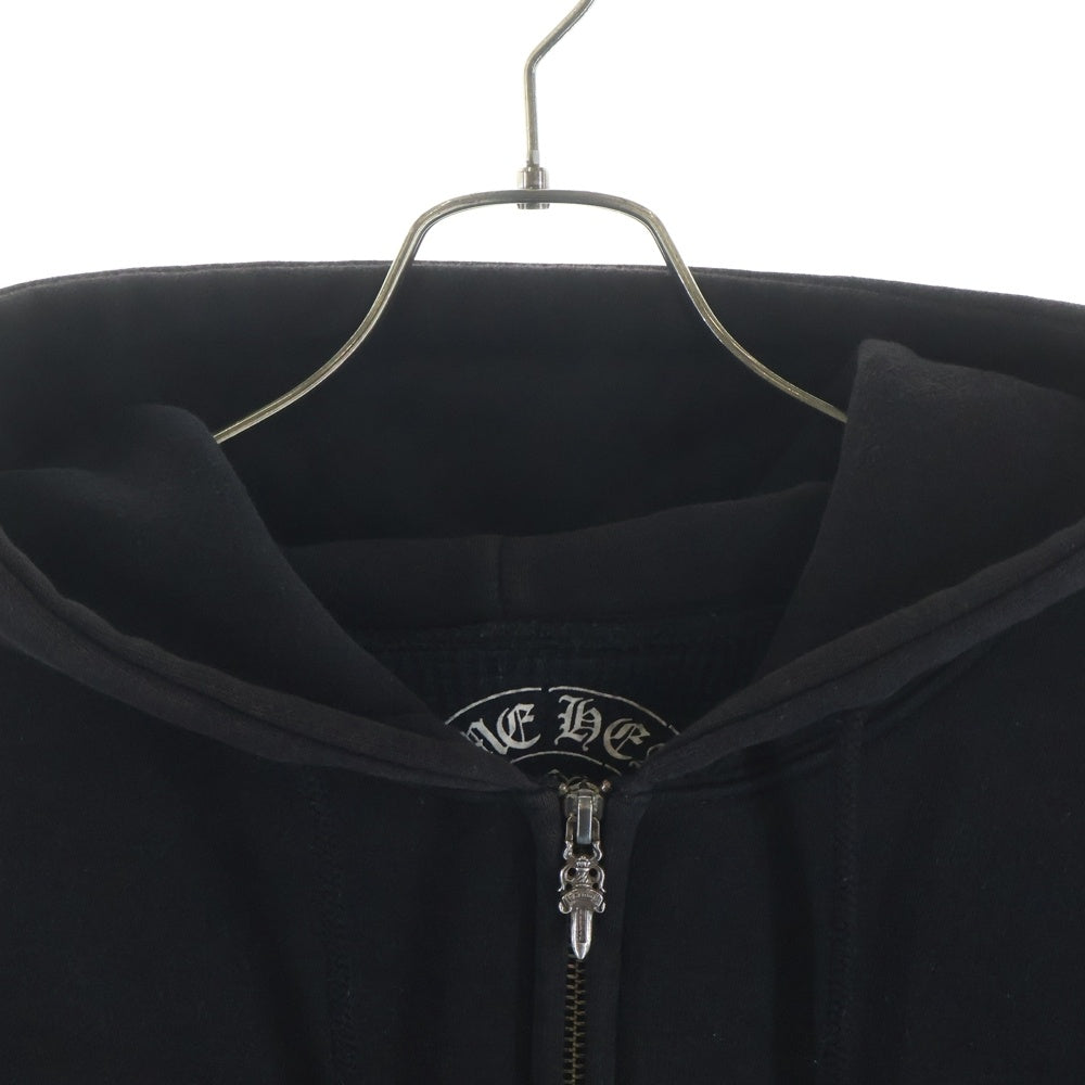 CHROME HEARTS(クロムハーツ) THRML HD ZIP 裏地サーマルジップ バックホースシュー アームロゴプリントジップパーカー