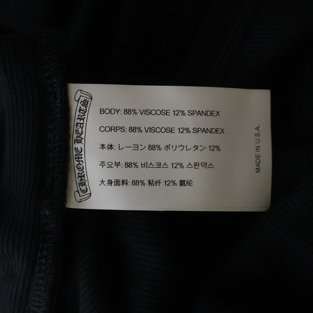 CHROME HEARTS(クロムハーツ) Y NOT CH Embroidery Thermal Long Sleeve Tee CHロゴエンブロイダリー ロングスリーブ サーマルカットソー 長袖Tシャツ ブラック