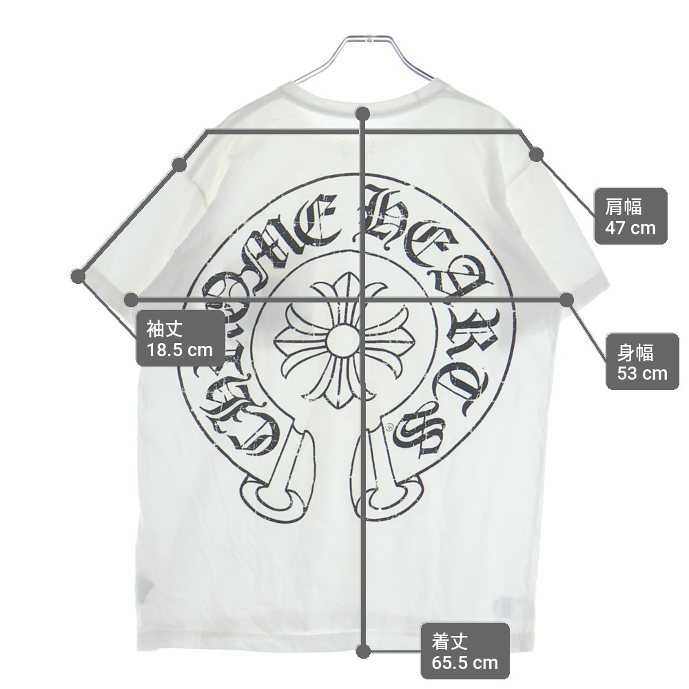 CHROME HEARTS(クロムハーツ) CH T-SHRT 1 バックCHプラスホースシュープリント 半袖Tシャツカットソー