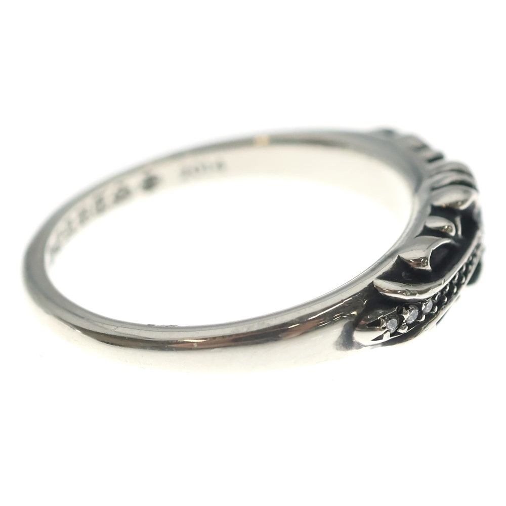 CHROME HEARTS(クロムハーツ) BABY CLSC P D ベイビークラシックフローラルクロス PAVEダイヤ リング シルバー