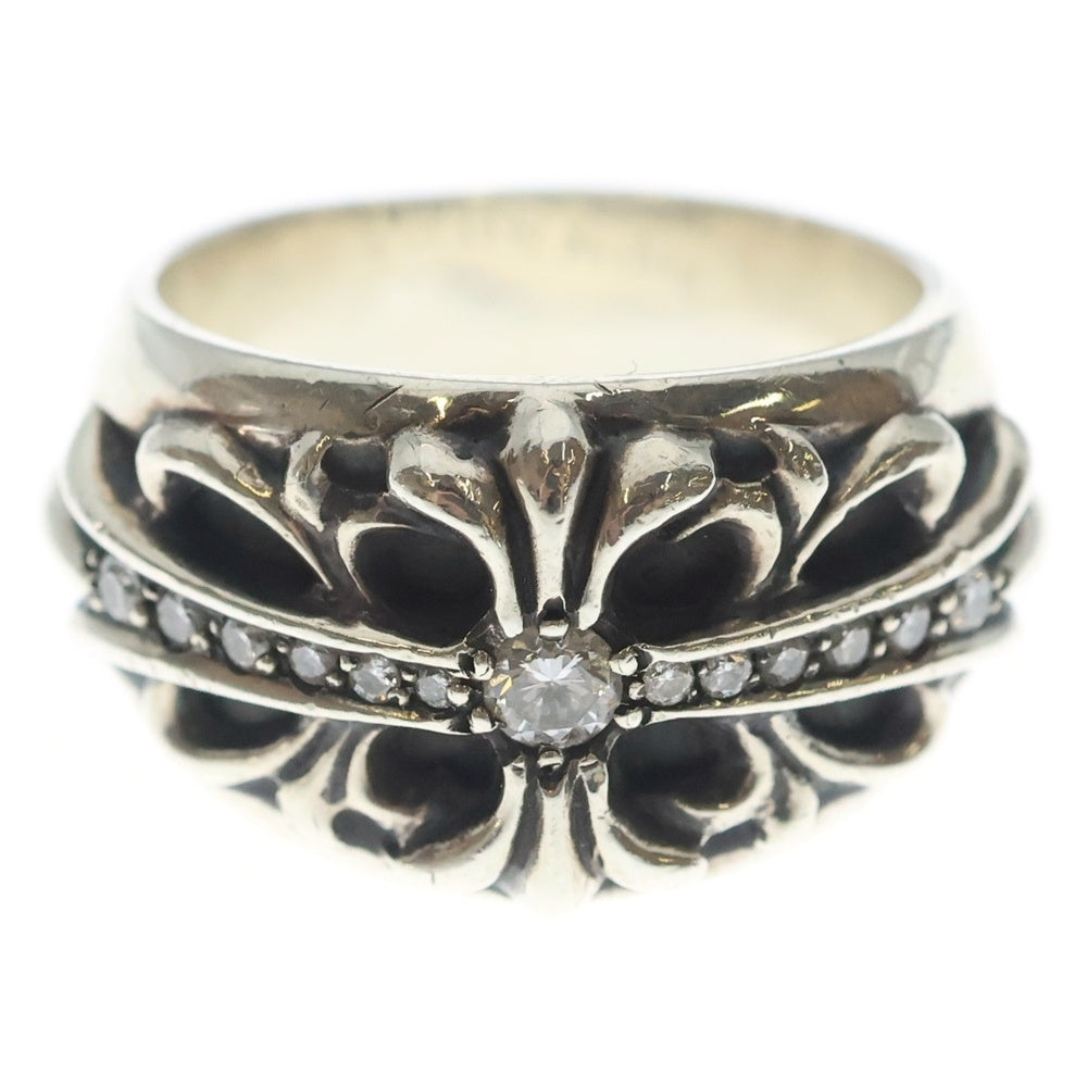 CHROME HEARTS(クロムハーツ) FLRL CRS P DMND フローラルクロス PAVEダイヤ シルバーリング