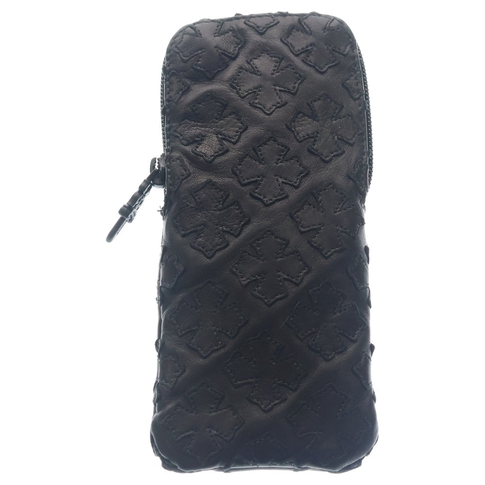 CHROME HEARTS(クロムハーツ) CHプラスパッチ レザーメガネケース ブラック