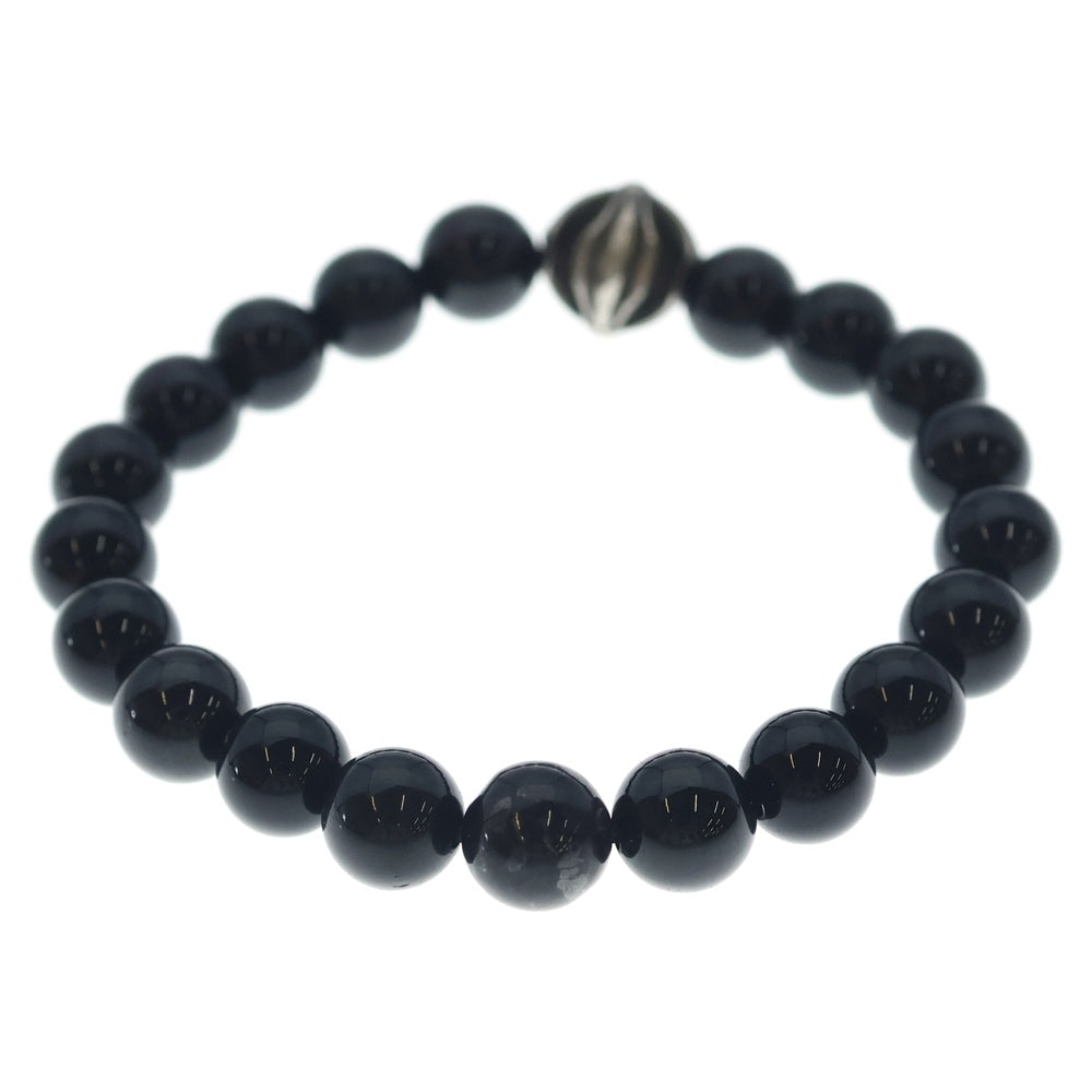 CHROME HEARTS(クロムハーツ) 8mm BEAD CHプラスボール 8mmビーズブレスレット ブラック/シルバー