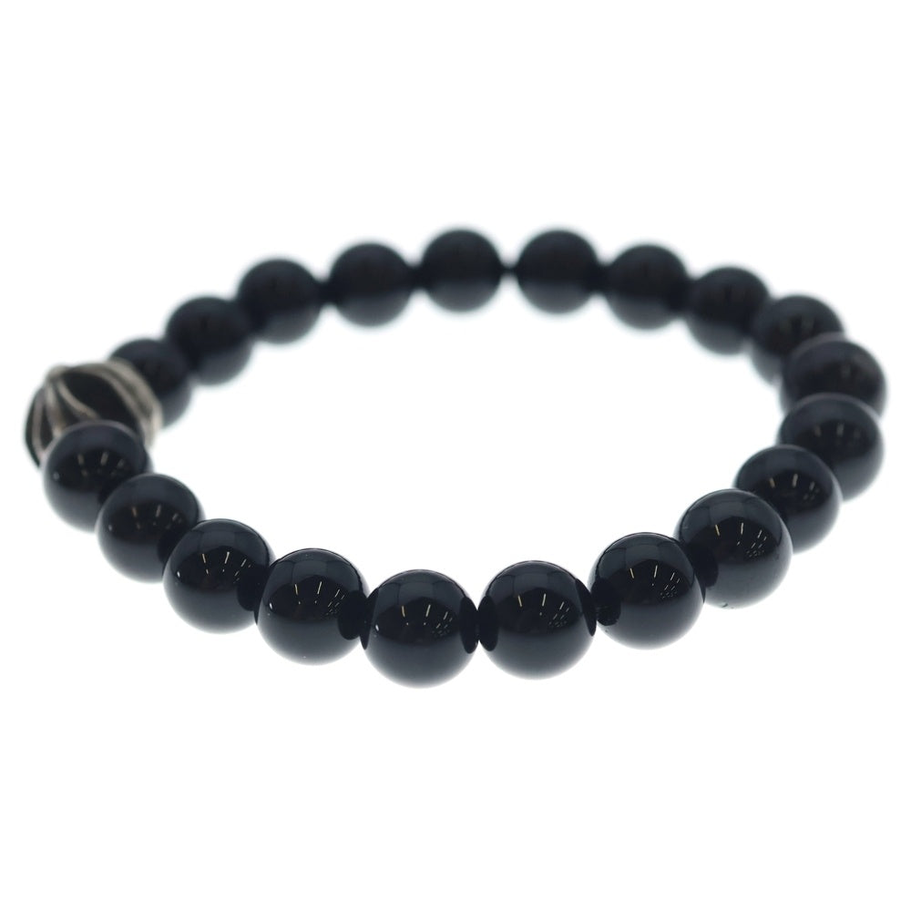 CHROME HEARTS(クロムハーツ) 8mm BEAD CHプラスボール 8mmビーズブレスレット ブラック/シルバー
