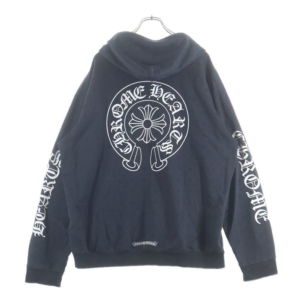 CHROME HEARTS(クロムハーツ) SWTSHRT HD ZIP CHプラス総柄 バックCHプラスプリント ジップパーカー ブラック