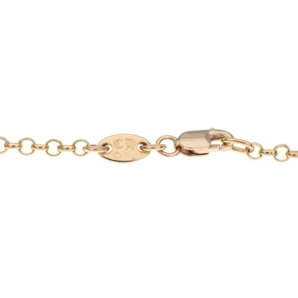 CHROME HEARTS(クロムハーツ) 22K SAFETY PIN R16 1DIAセーフティピンロールチェーン 1ダイヤゴールドネックレス