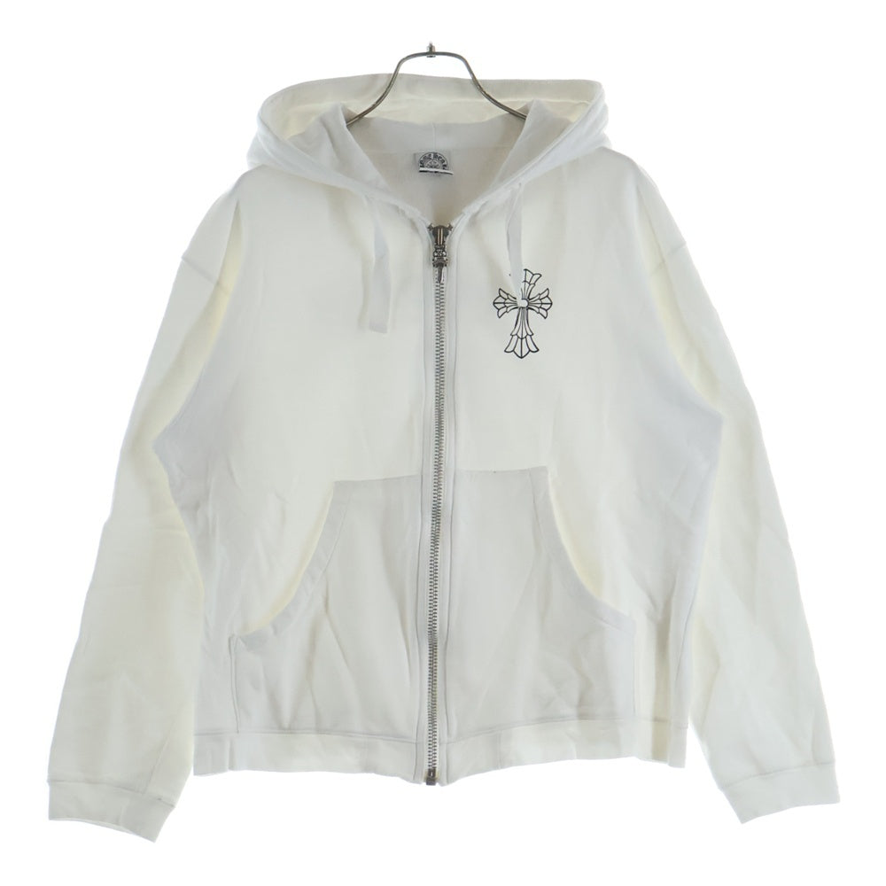CHROME HEARTS(クロムハーツ) OLD T BAR ZIP HOODIE Tバー #10ダガージップ ジップパーカー ホワイト