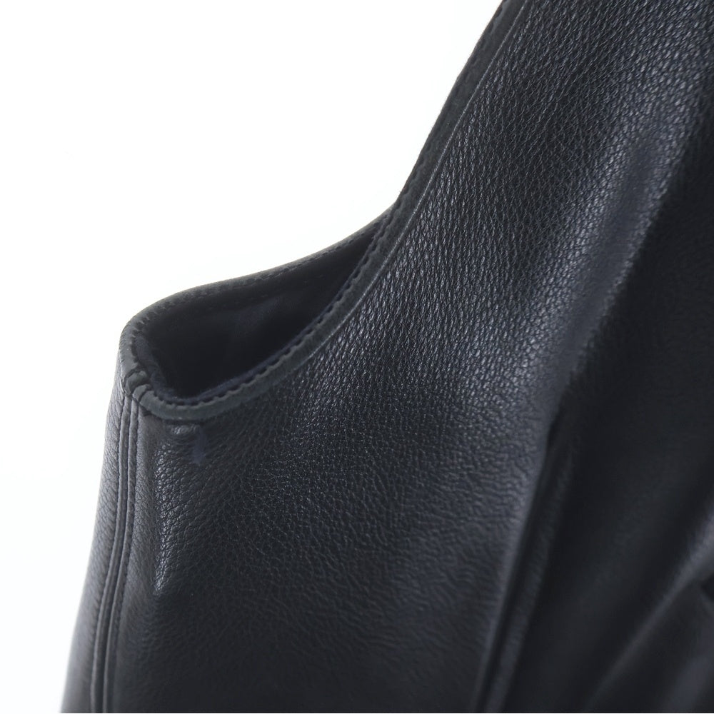 CHROME HEARTS(クロムハーツ) 6BTN ZIP FRNT VEST バックラージクロス装飾 クロスボールボタンレザーベスト