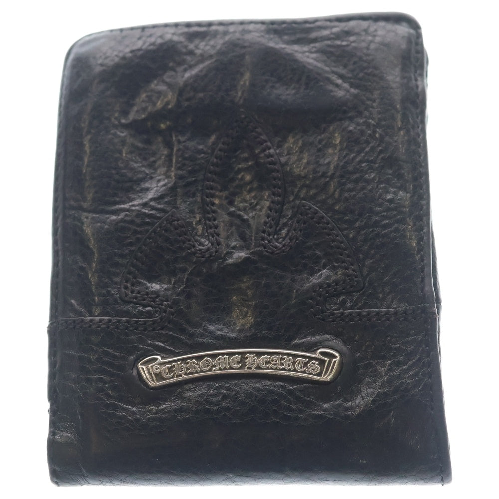 CHROME HEARTS(クロムハーツ) AINT NOTHIN 2 DO フレアニー二つ折りレザーウォレット 財布 ブラック