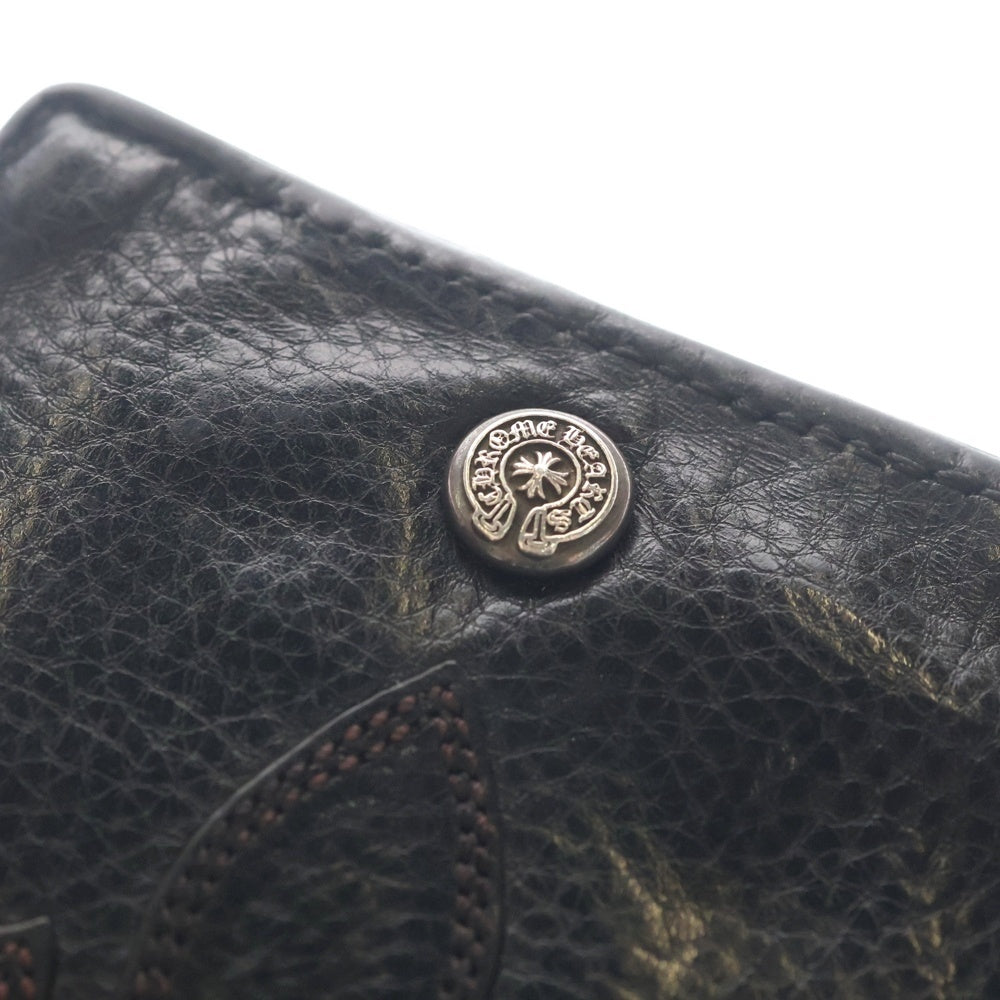 CHROME HEARTS(クロムハーツ) AINT NOTHIN 2 DO フレアニー二つ折りレザーウォレット 財布 ブラック
