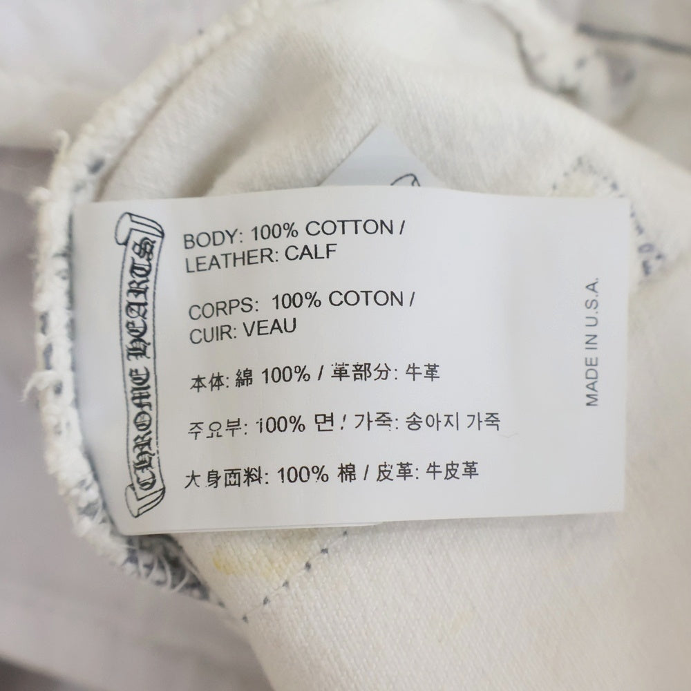CHROME HEARTS(クロムハーツ) U VNTG JEAN WHT RED TAB クロスパッチ付きウォッシュド501デニムパンツ