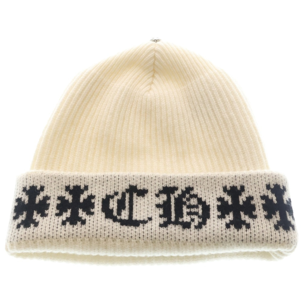 CHROME HEARTS(クロムハーツ) BIG DADDY ビッグダディ スターボール付きカシミヤニットビーニーニットキャップ ブラック