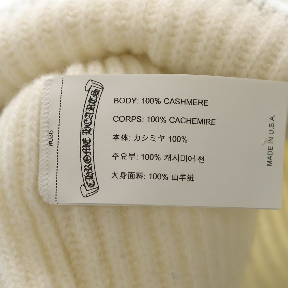 CHROME HEARTS(クロムハーツ) BIG DADDY ビッグダディ スターボール付きカシミヤニットビーニーニットキャップ ブラック