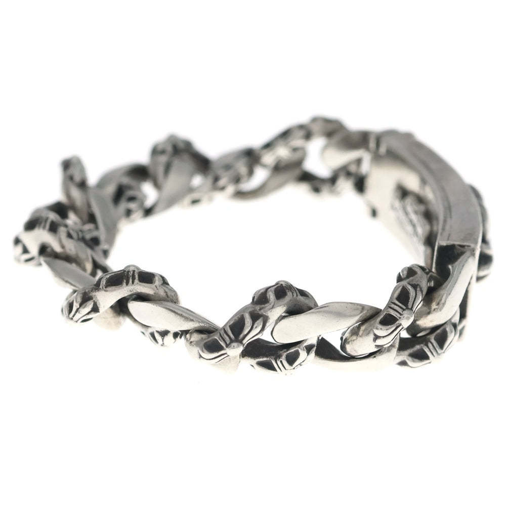 CHROME HEARTS(クロムハーツ) ID FLORAL HEART フローラルハート IDファンシーリンク ブレスレット 13LINK シルバー BCA166