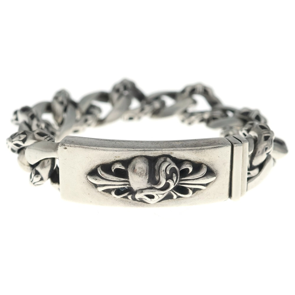 CHROME HEARTS(クロムハーツ) ID FLORAL HEART フローラルハート IDファンシーリンク ブレスレット 13LINK シルバー BCA166