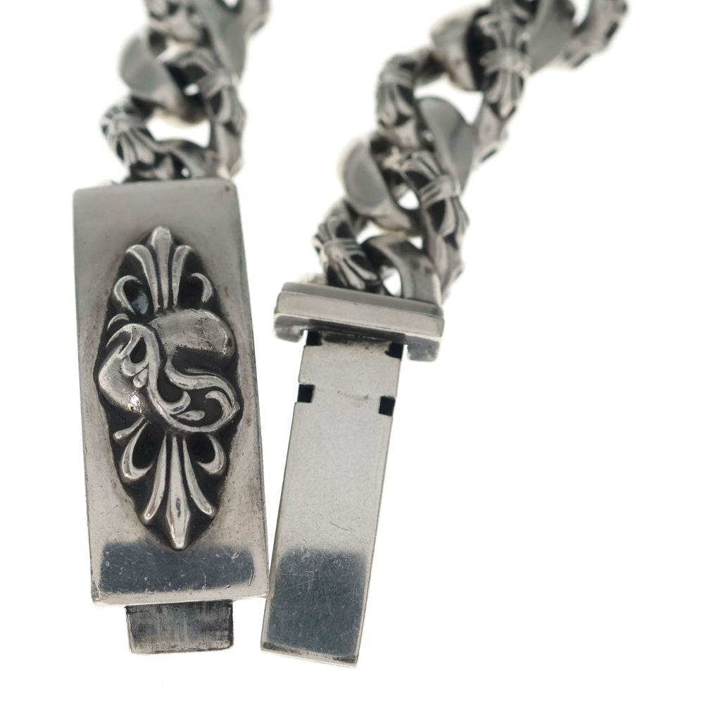 CHROME HEARTS(クロムハーツ) ID FLORAL HEART フローラルハート IDファンシーリンク ブレスレット 13LINK シルバー BCA166