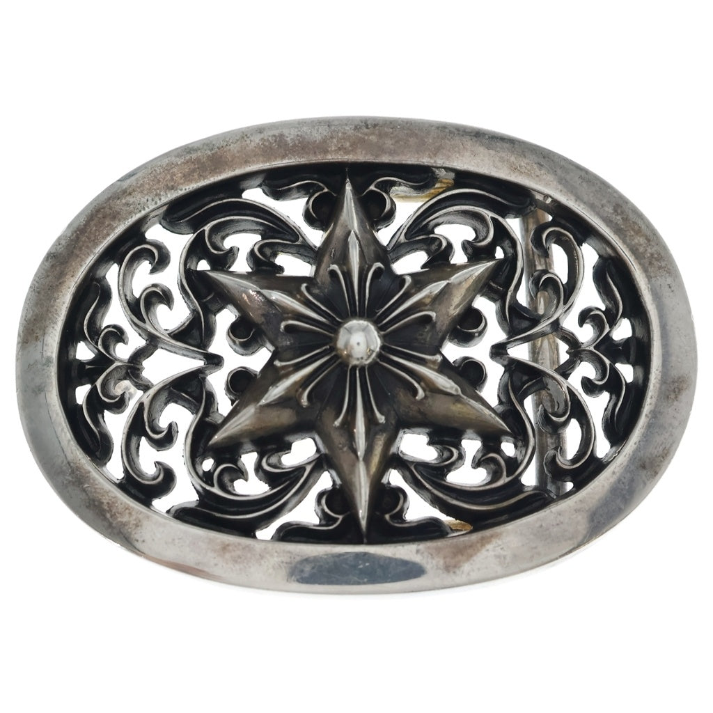 CHROME HEARTS クロムハーツ OLD BUCKL OVAL STAR1.5 オールド 1.5クラシックオーバルスター シルバーバックル - CHROME HEARTS(クロムハーツ) OLD BUCKL OVAL STAR1.5 オールド 1.5