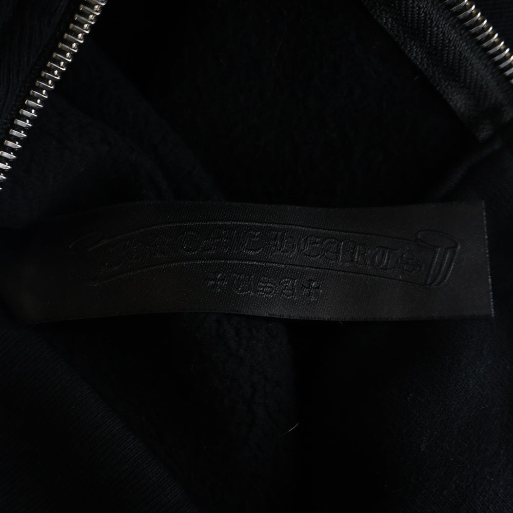 CHROME HEARTS(クロムハーツ) Y NOT ハラコレザークロスパッチハーフジップスウェットスウェット ブラック