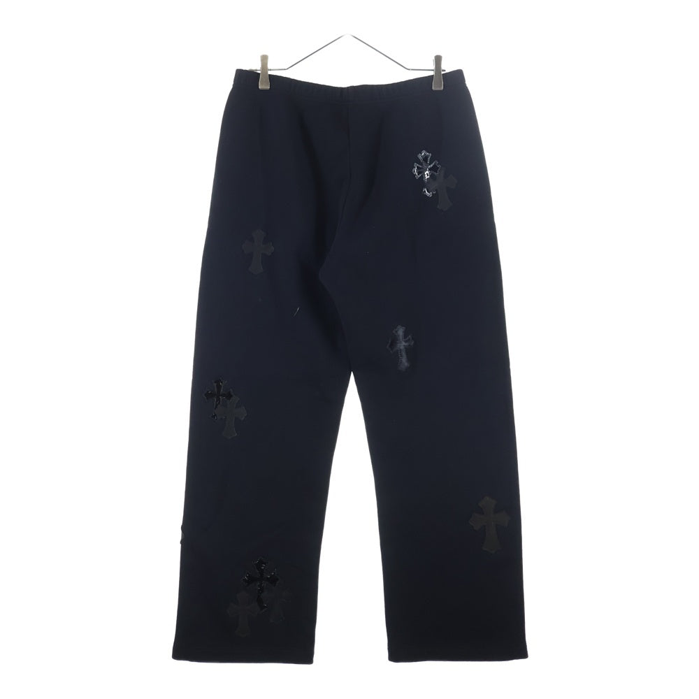 CHROME HEARTS(クロムハーツ) Y NOT クロスパッチ付きスウェットロングパンツ ブラック