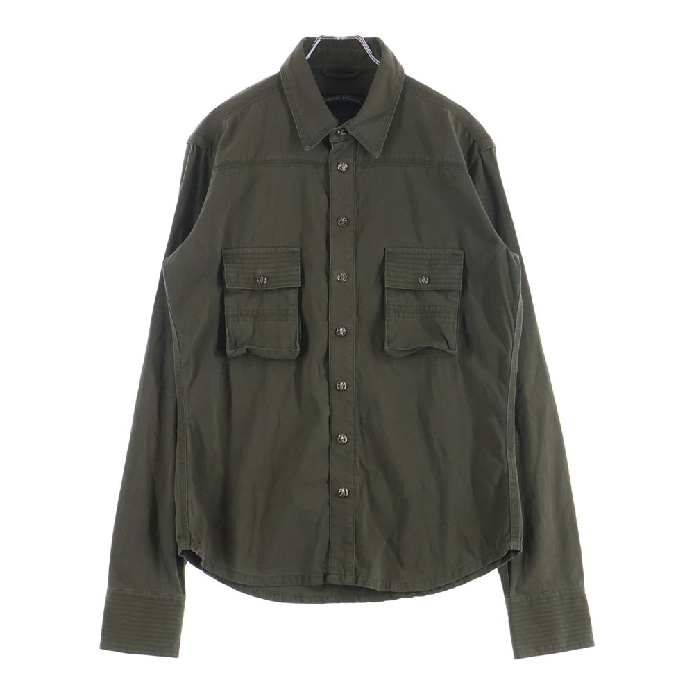 CHROME HEARTS(クロムハーツ) ARMY FBRC アーミーシャツ BSフレアボタンミリタリー長袖シャツ