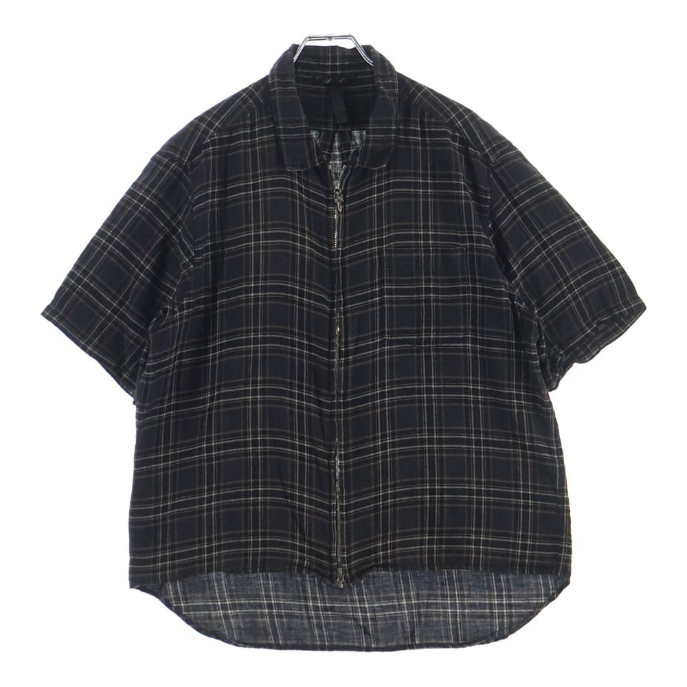CHROME HEARTS(クロムハーツ) Y NOT HEYWOOD ダガージップアップフランネルチェック半袖シャツ