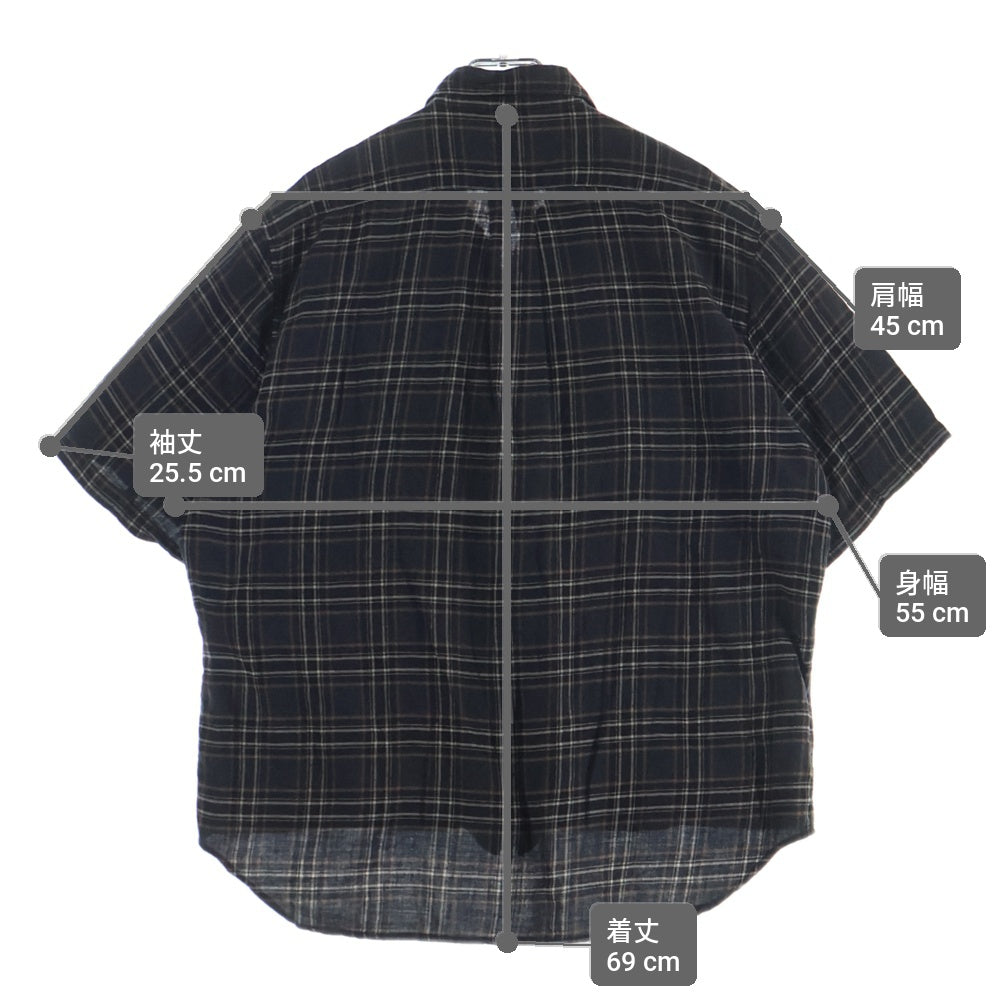 CHROME HEARTS(クロムハーツ) Y NOT HEYWOOD ダガージップアップフランネルチェック半袖シャツ