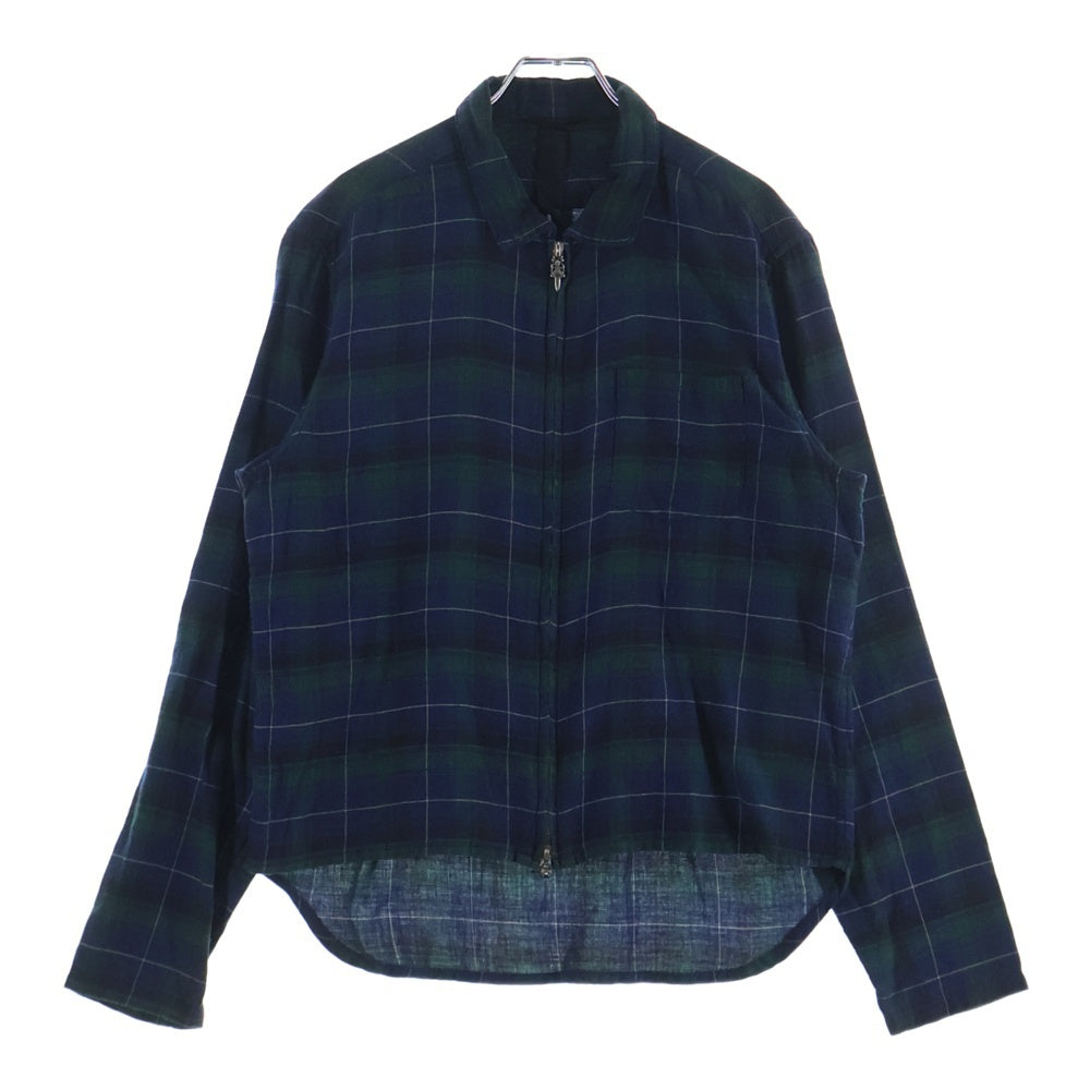 CHROME HEARTS(クロムハーツ) Y NOT HEYWOOD ダガージップアップフランネルチェック長袖シャツ