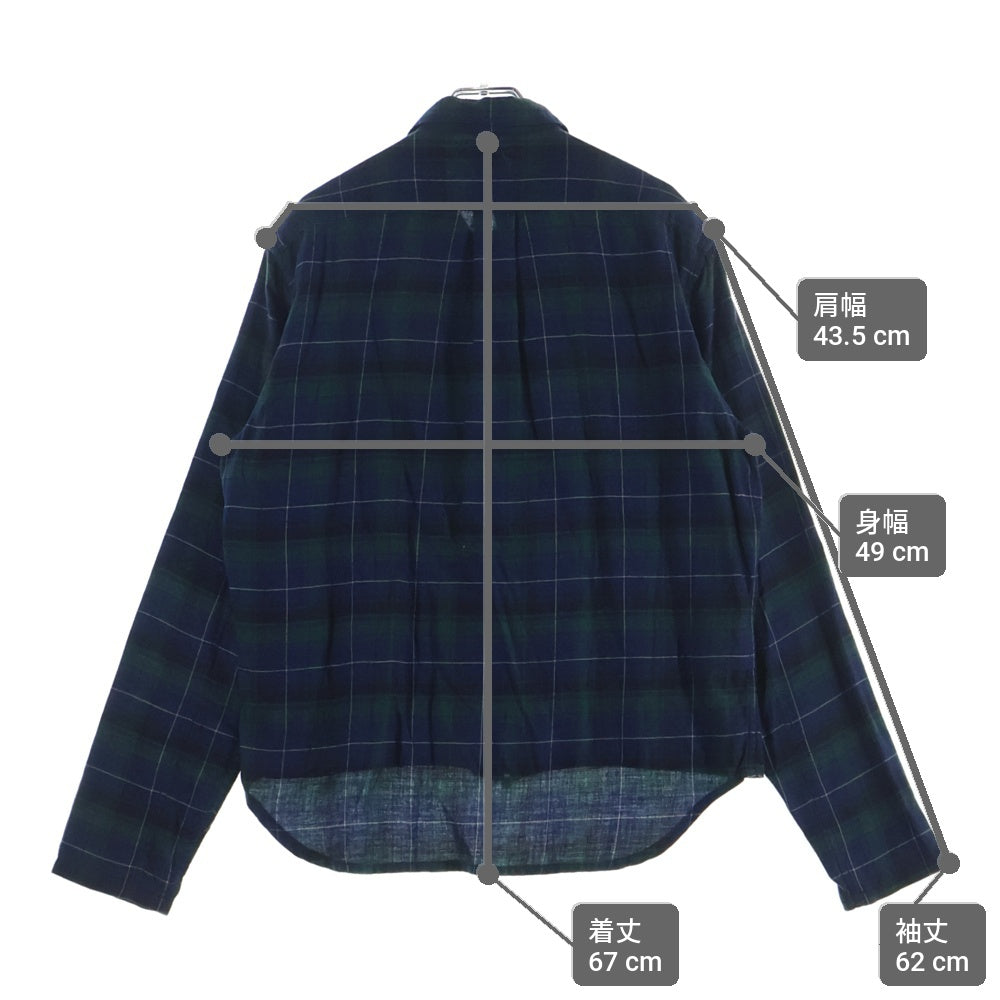 CHROME HEARTS(クロムハーツ) Y NOT HEYWOOD ダガージップアップフランネルチェック長袖シャツ