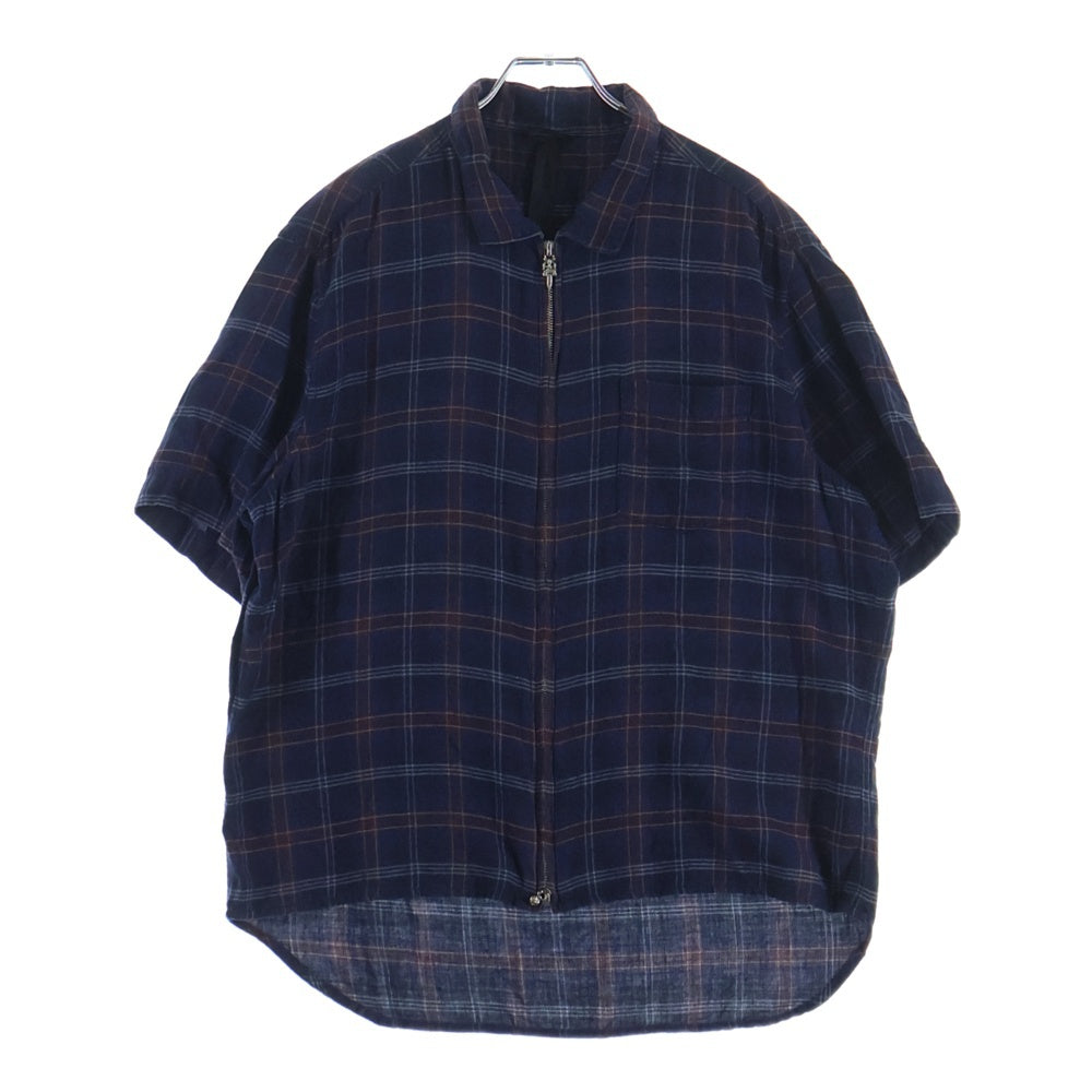 CHROME HEARTS(クロムハーツ) Y NOT HEYWOOD ダガージップアップフランネルチェック半袖シャツ