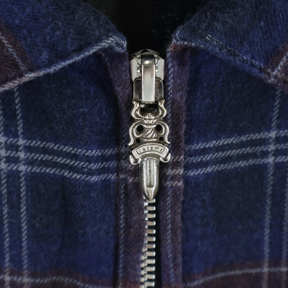 CHROME HEARTS(クロムハーツ) Y NOT HEYWOOD ダガージップアップフランネルチェック半袖シャツ