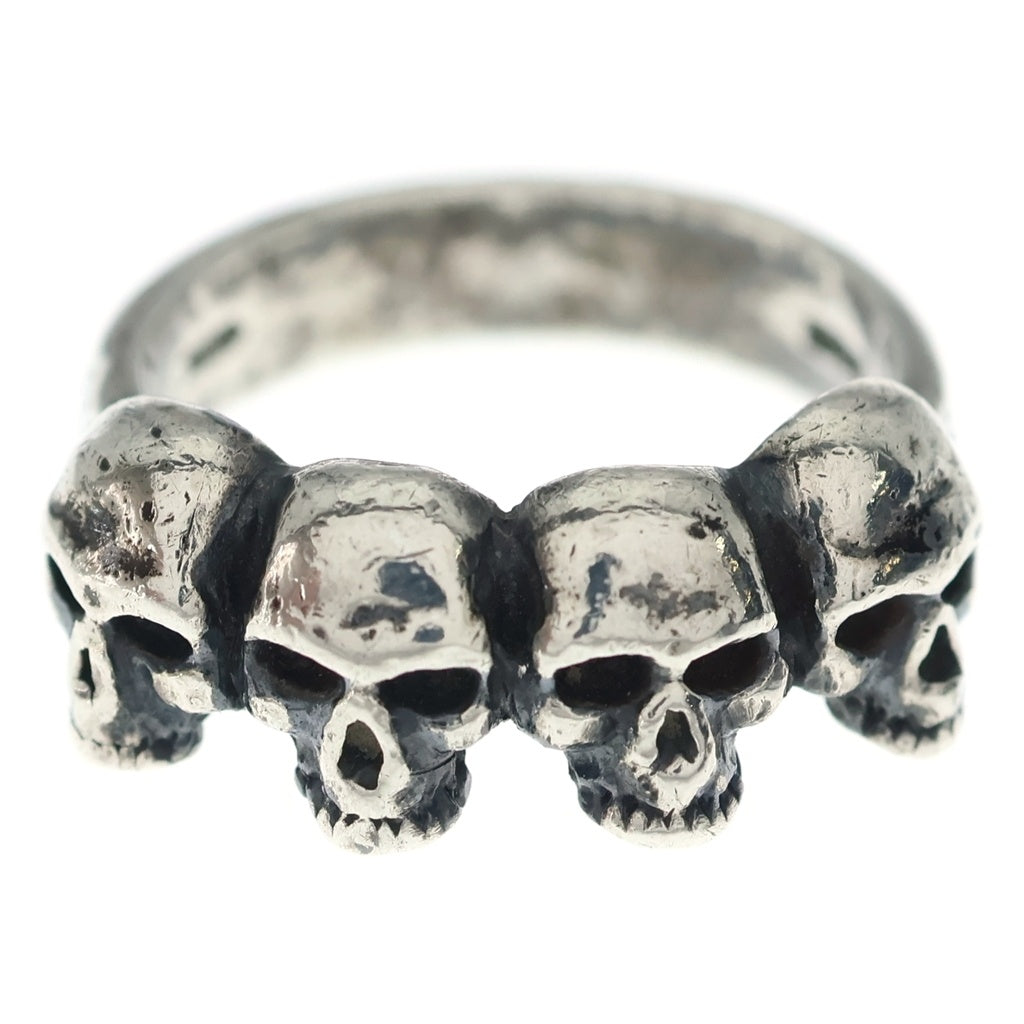 CRAZY PIG(クレイジーピッグ) 4 SKULL RING 4スカル リング シルバー