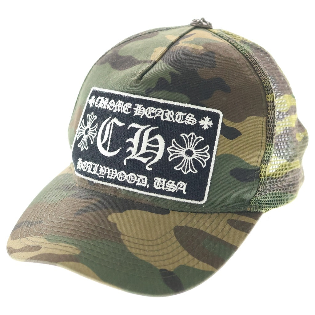 CHROME HEARTS(クロムハーツ) TRUCKER CAP CHパッチ クロスボール付 メッシュ トラッカーキャップ 帽子 カモ