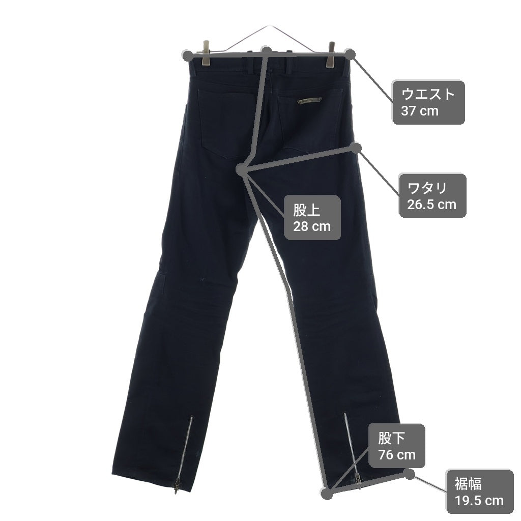 CHROME HEARTS(クロムハーツ) OLD FLEURKNEE DNM PANTS オールド フレアニー 裾ダガージップ デニムパンツ ブラック
